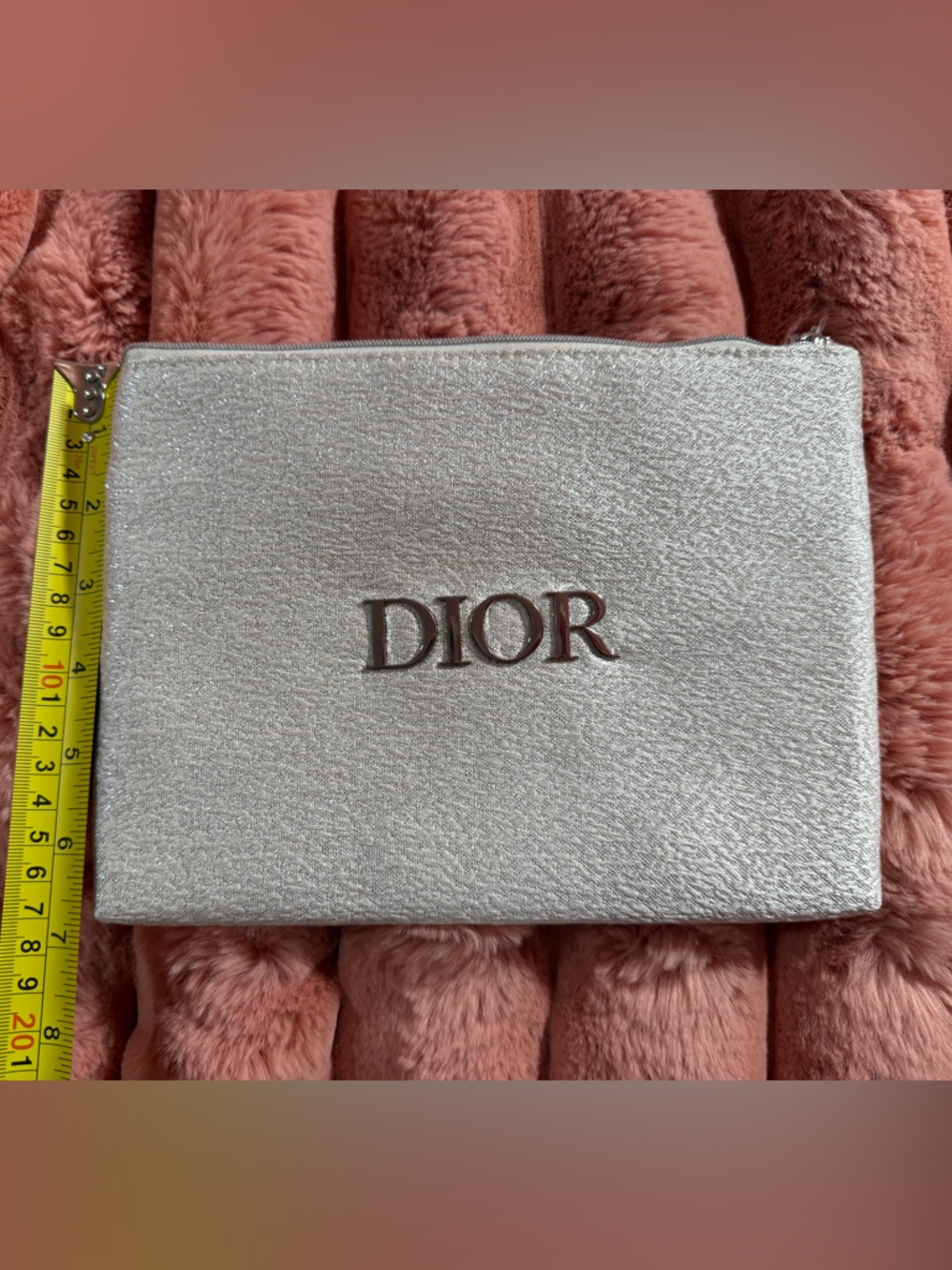 Dior Beauty gift with purchase Silver Logo Zip Pouch - Picture 7 of 8